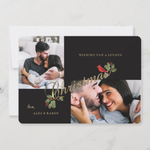 Christmas Script Photo Holiday Card
