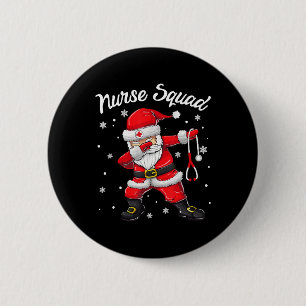 Christmas Scrub Dabbing Santa 6 Cm Round Badge