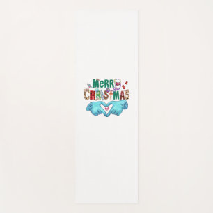 Christmas Scrub Merry Christmas Xmas Stethoscope N Yoga Mat