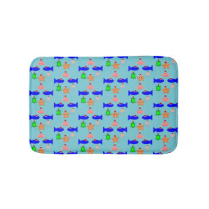 Christmas Sea Creatures Bath Mat