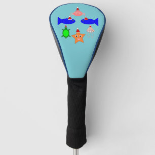 Christmas Sea Creatures Golf Head Cover