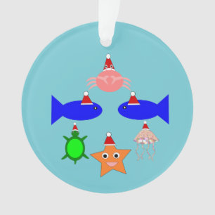 Christmas Sea Creatures Ornament
