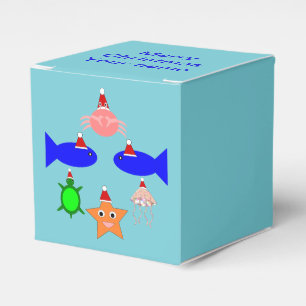 Christmas Sea Creatures Personalised Favour Box