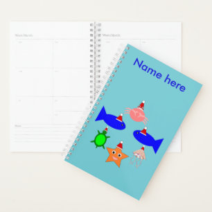 Christmas Sea Creatures Personalised Planner