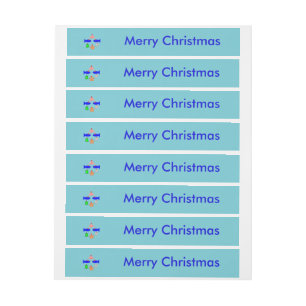 Christmas Sea Creatures Wraparound Address Label