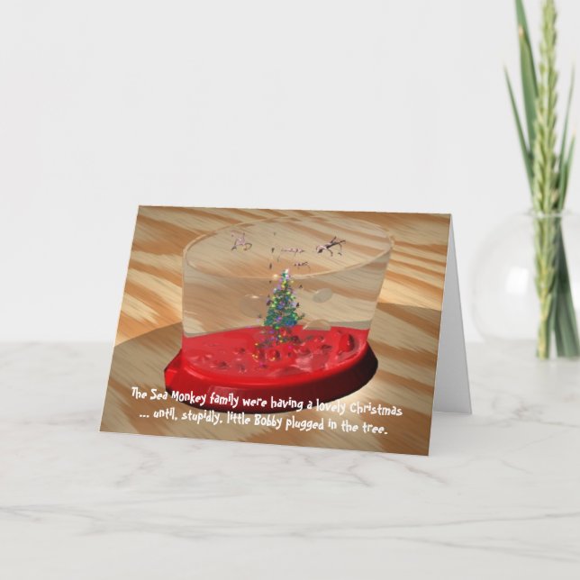 Christmas: Sea Monkey shocker Holiday Card (Front)