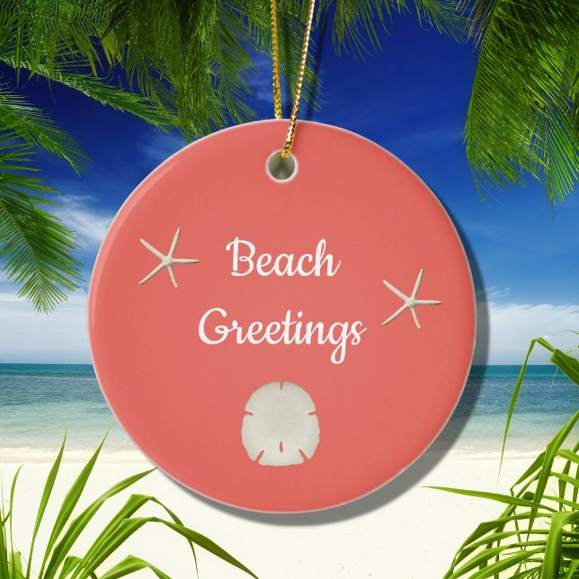  Christmas Sea Shell Beach Pink Ceramic Tree Decoration (Creator Uploaded)