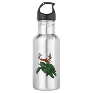 Christmas Sea Turtle Reindeer Vintage Engraving De 532 Ml Water Bottle