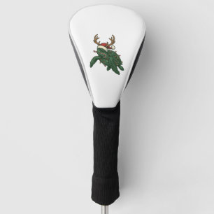Christmas Sea Turtle Reindeer Vintage Engraving De Golf Head Cover