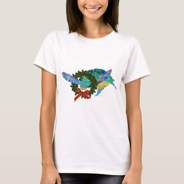 Christmas Sea Turtle T-Shirt (Front)