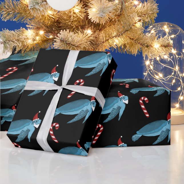 Christmas Sea Turtle Wrapping Paper (Holidays)