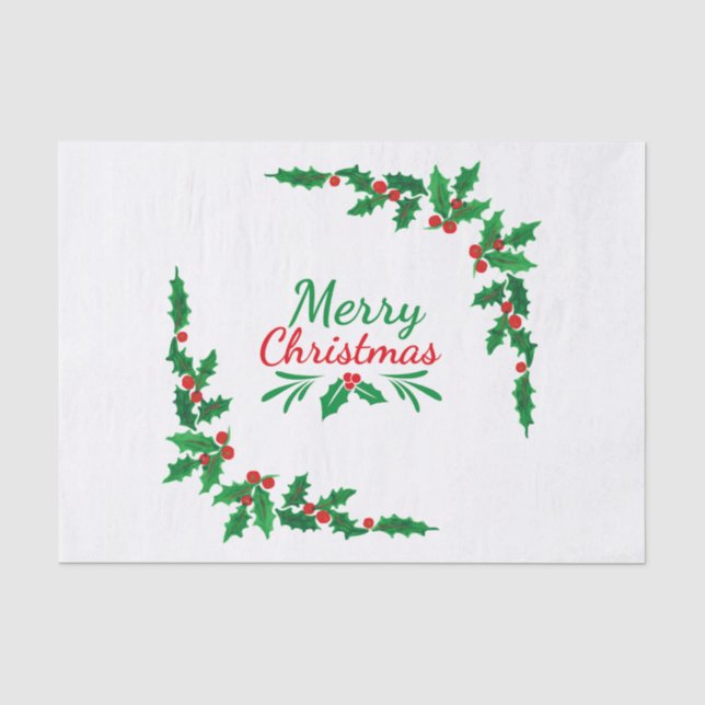 Christmas Seamless Pattern Tissue Paper (Front)