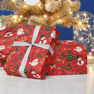 Christmas Seamless Pattern Wrapping Paper