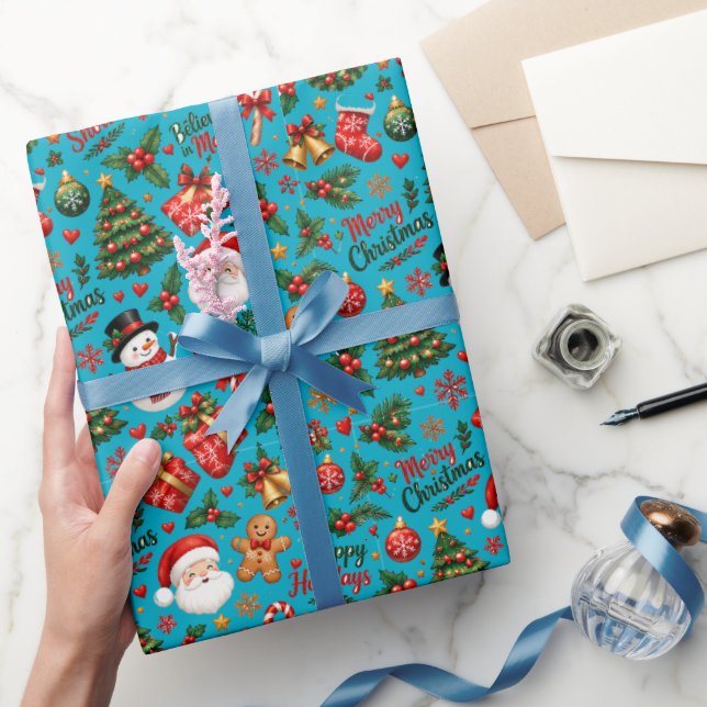 Christmas Seamless Pattern Wrapping Paper (Gifting)