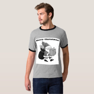 Christmas season Celebration Wishes Printed Ringer T-Shirt