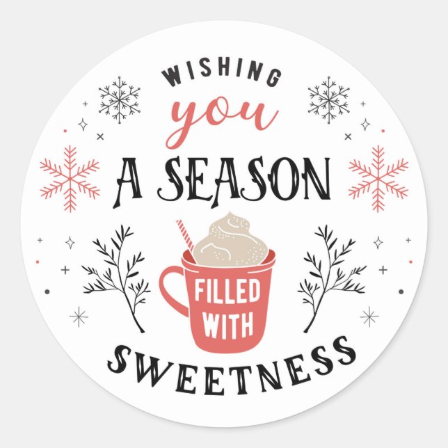 Christmas Season Cocoa Sticker (Front)