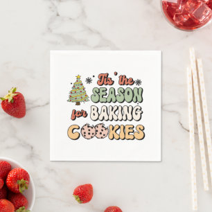 Christmas Season for Baking Cookies Napkin