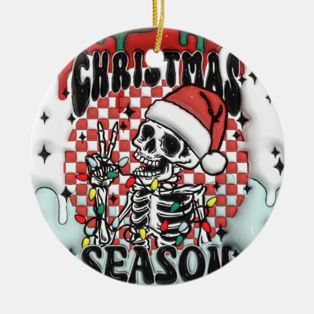 Christmas Season Skeleton Ornament (Front)