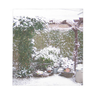 Christmas Season, Snow in the garden Notepad