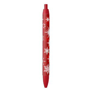 Christmas season snowflakes black ink pen