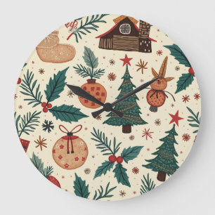 Christmas-season wall clock