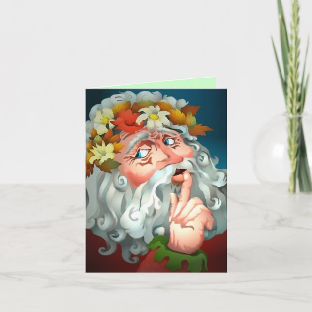 CHRISTMAS SECRET SANTA NOTE GIFT INSERT Card (Front)