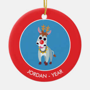 Christmas Shane the Donkey Ceramic Tree Decoration