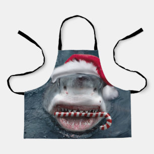 Christmas Shark Apron