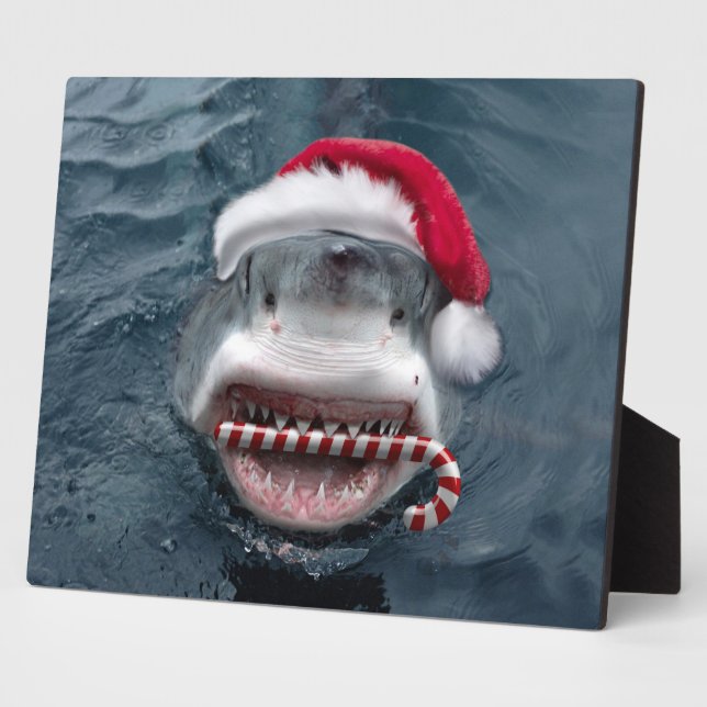 Christmas Shark Plaque (Side)