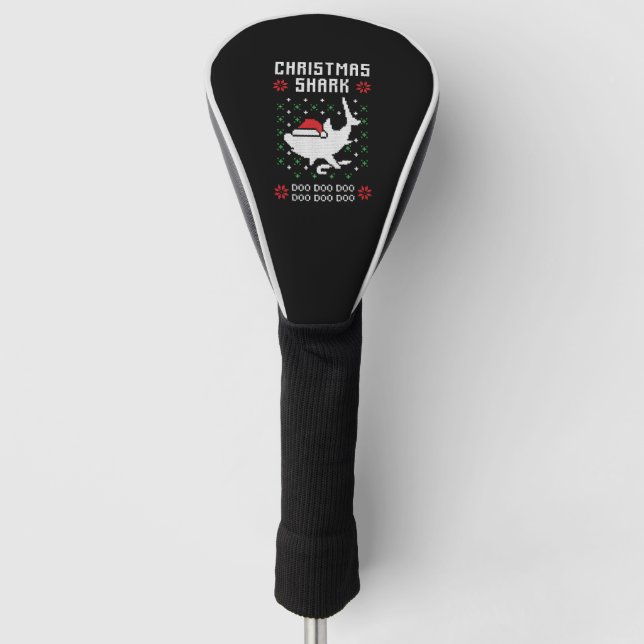 Christmas Shark Ugly Christmas Golf Head Cover (Front)