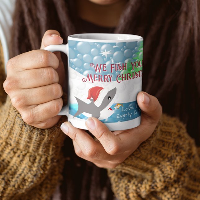 Christmas Shark We Fish You a Merry Christmas Coffee Mug (Creator Uploaded)