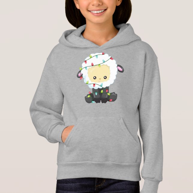 Christmas Sheep, Christmas Lights, Cute Sheep (Front)