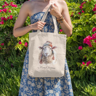 Christmas Sheep, customisable Tote Bag