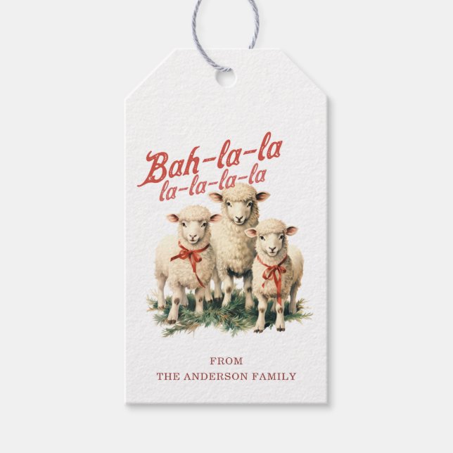 Christmas Sheep Gift Tags (Front)