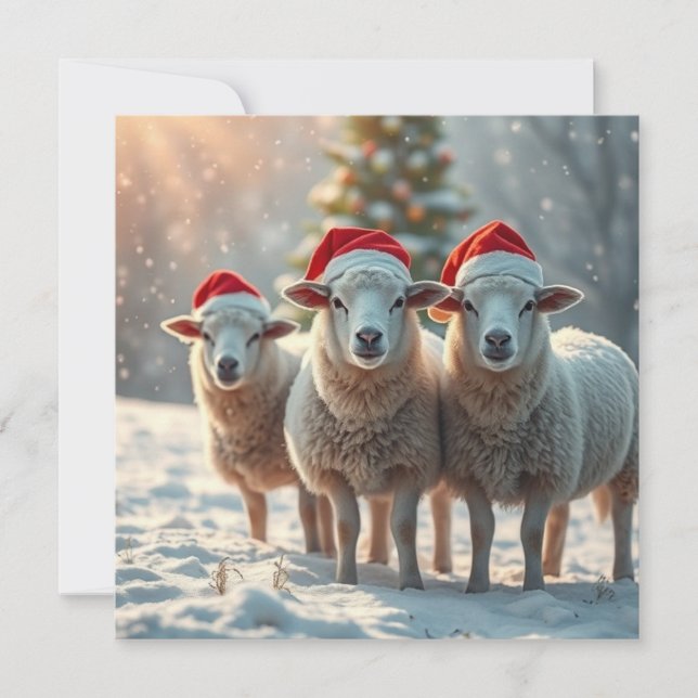 Christmas Sheep Holiday Card (Front)