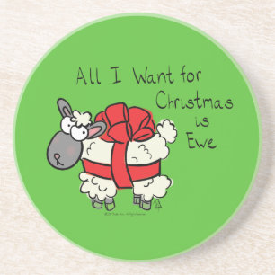 Christmas Sheep Kids Cartoon Coaster