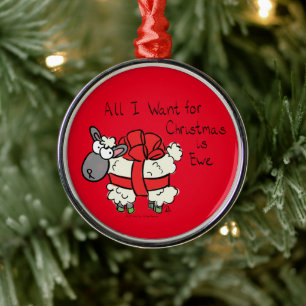 Christmas Sheep Kids Cartoon Metal Tree Decoration