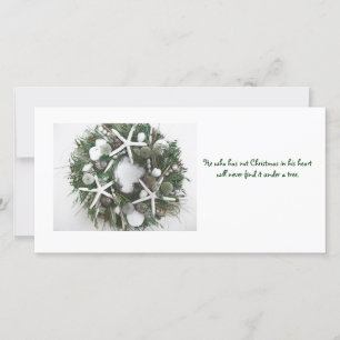 Christmas Shell Wreath Holiday Card
