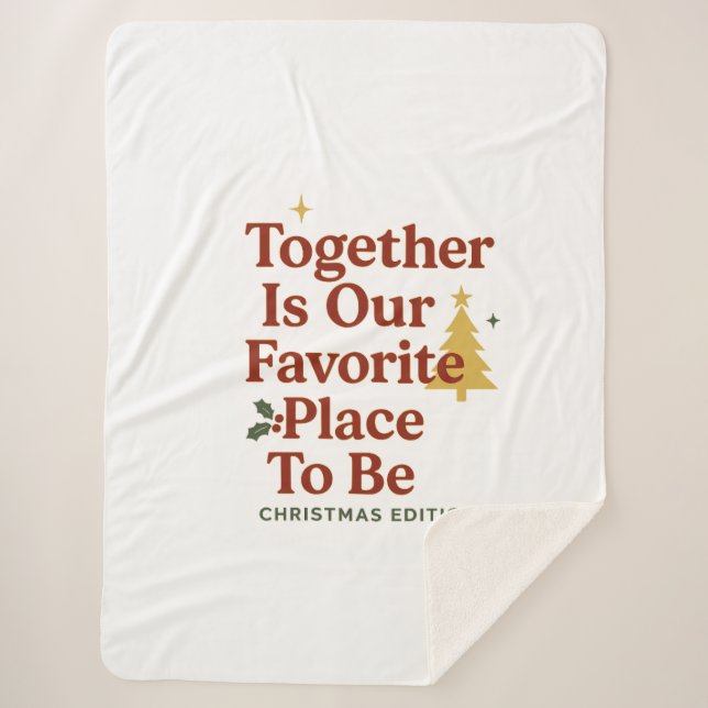 christmas sherpa blanket (Front)