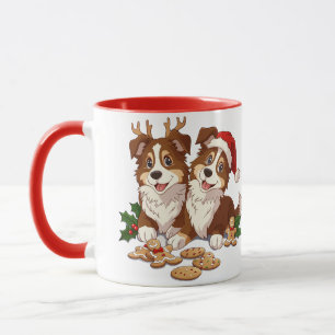 Christmas Shetland Sheepdogs Mug