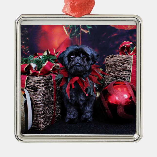 Christmas - Shih Tzu - Lily Metal Tree Decoration (Front)