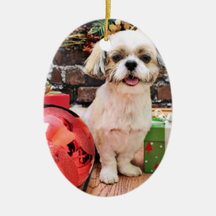 Christmas - Shih Tzu - Marley Ceramic Tree Decoration