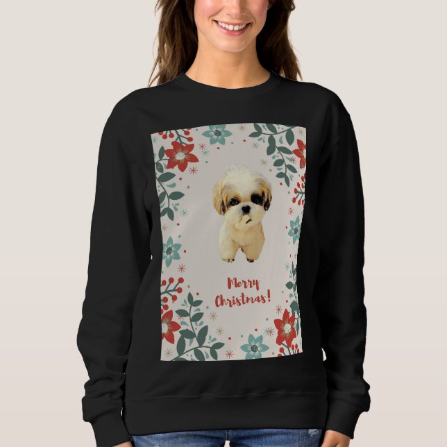 Christmas Shih Tzu          Sweatshirt (Front)