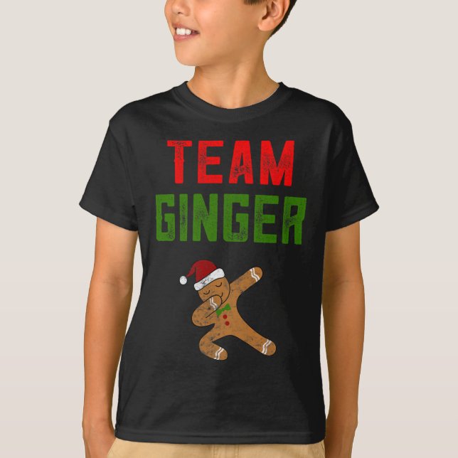 Christmas Shirt For Kids Team Ginger Dabbing Ginge (Front)