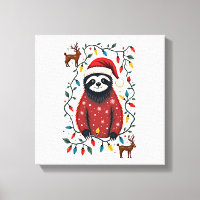 Christmas Shirt for Sloth Lover Gift Santa Buffalo