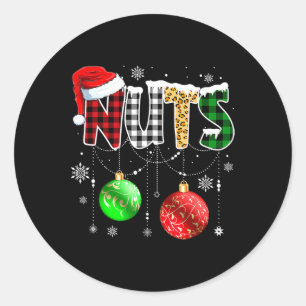 Christmas Shirt Matching Couple Family Chestnuts Classic Round Sticker