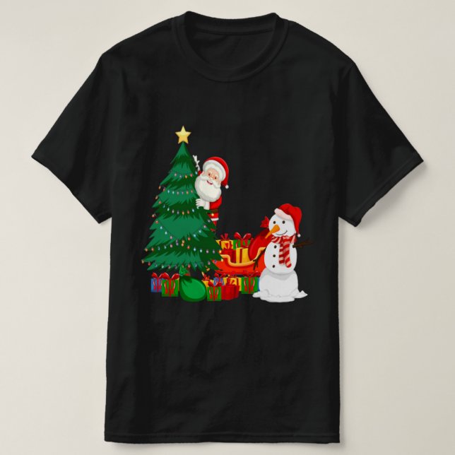 Christmas Shirt Merry and Bright Christmas Lights  (Design Front)