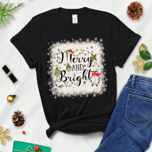 Christmas Shirts, Christmas Tee, Merry and Bright  T-Shirt