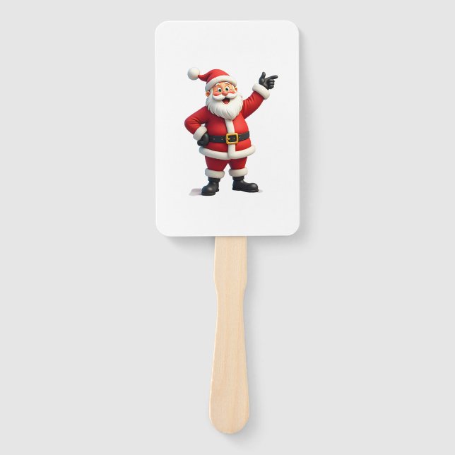 Christmas Shirts for Boys Kids Dabbing Santa Xmas Hand Fan (Front)
