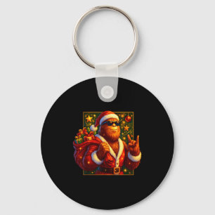 Christmas Shirts Funny Xmas Sasquatch Santa Bigfoo Key Ring